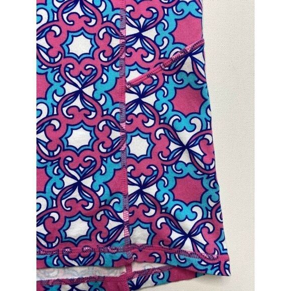 TALBOTS Active Wear Blue Pink Stretch Top Small - Picture 4 of 7